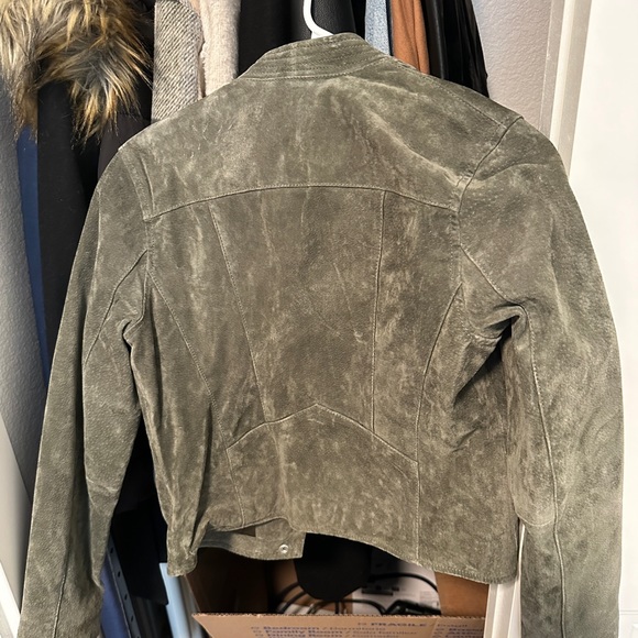 Jackets & Coats Blank Nyc Green Suede Jacket Poshmark